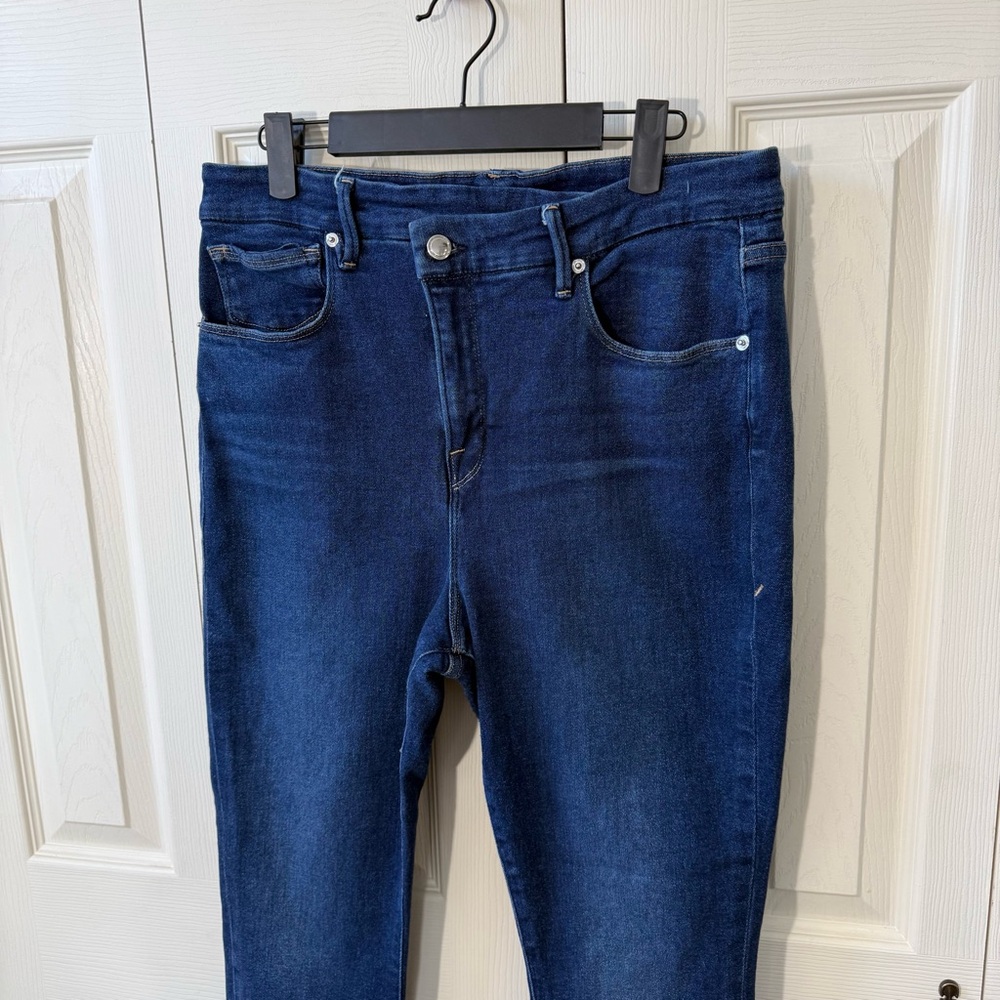 Good American Good Legs Crossover Jeans Women’s Size 16 Skinny High Waist - Picture 3 of 11